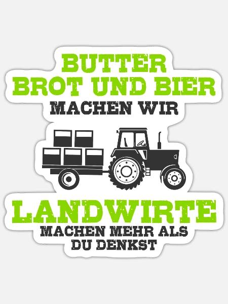 Landwirt Demo - Sticker Größe S (10 x 10 cm) - Mattweiß