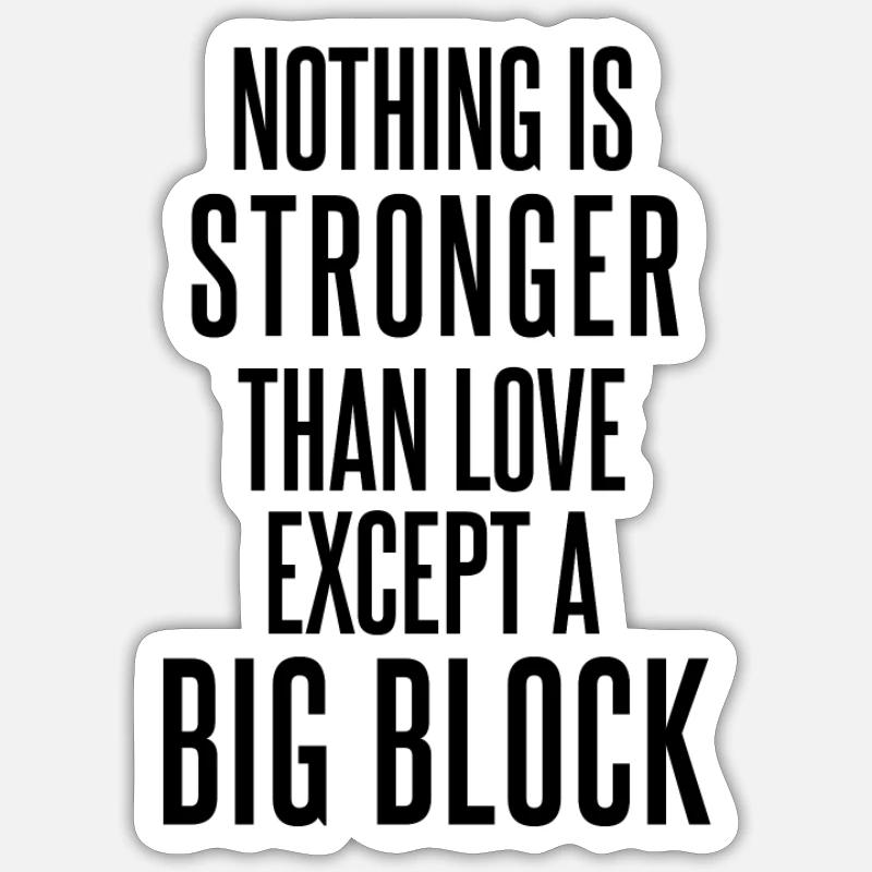 V8 big block engine - Sticker size S (10 x 10 cm) - white matte