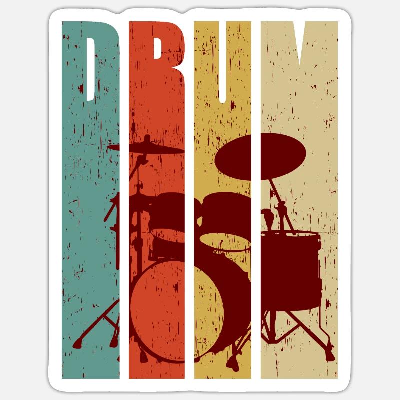 Drums Sticker size S (10 x 10 cm)