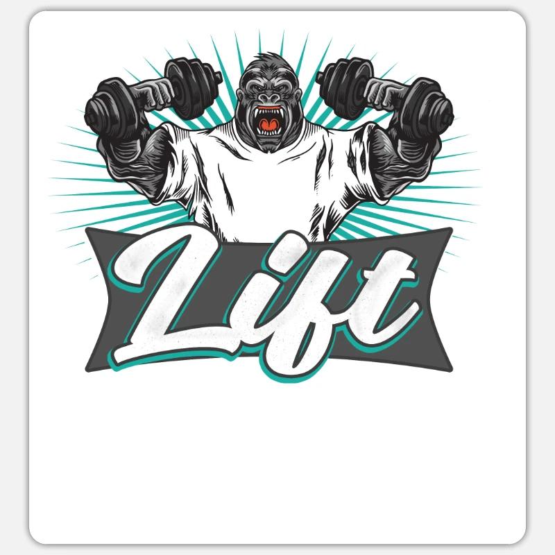 Workout Motivation Bodybuilder Training Sticker Größe S (10 x 10 cm)