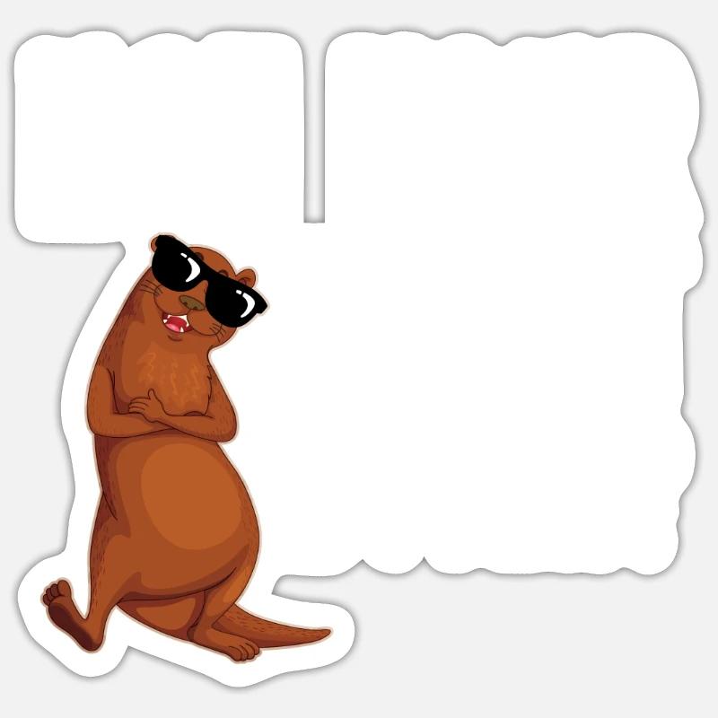 Lustiger Otter - Nicht dein ernst Otter/Oder? Sticker Größe S (10 x 10 cm)