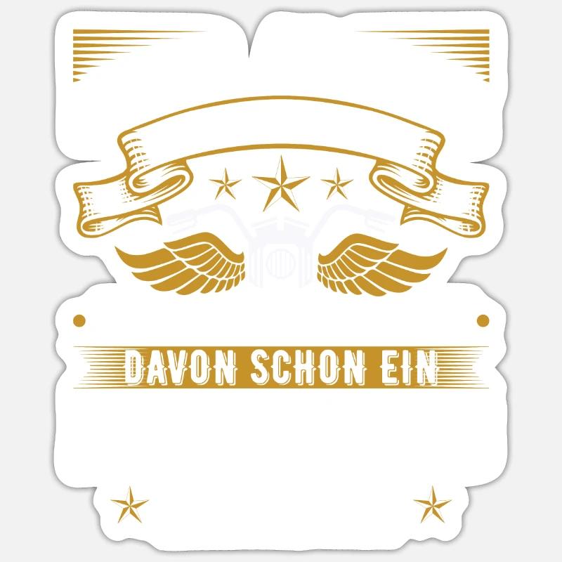 Biker Geschenkidee - Sticker Größe S (10 x 10 cm) - Mattweiß