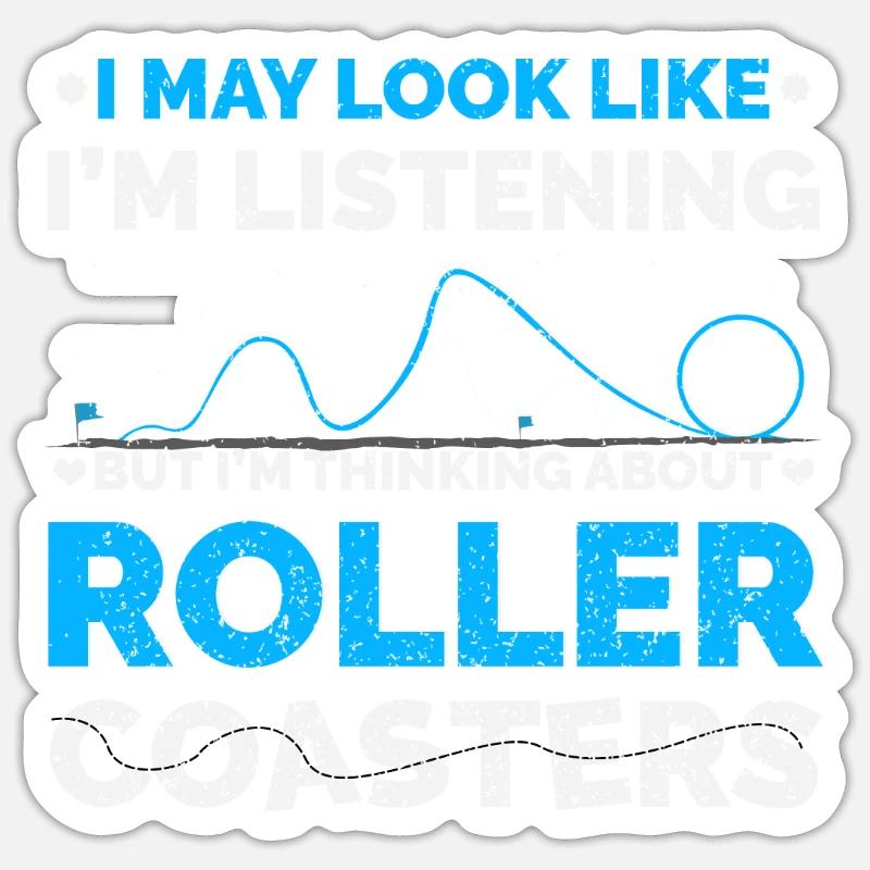 roller coaster - Sticker size S (10 x 10 cm) - white matte