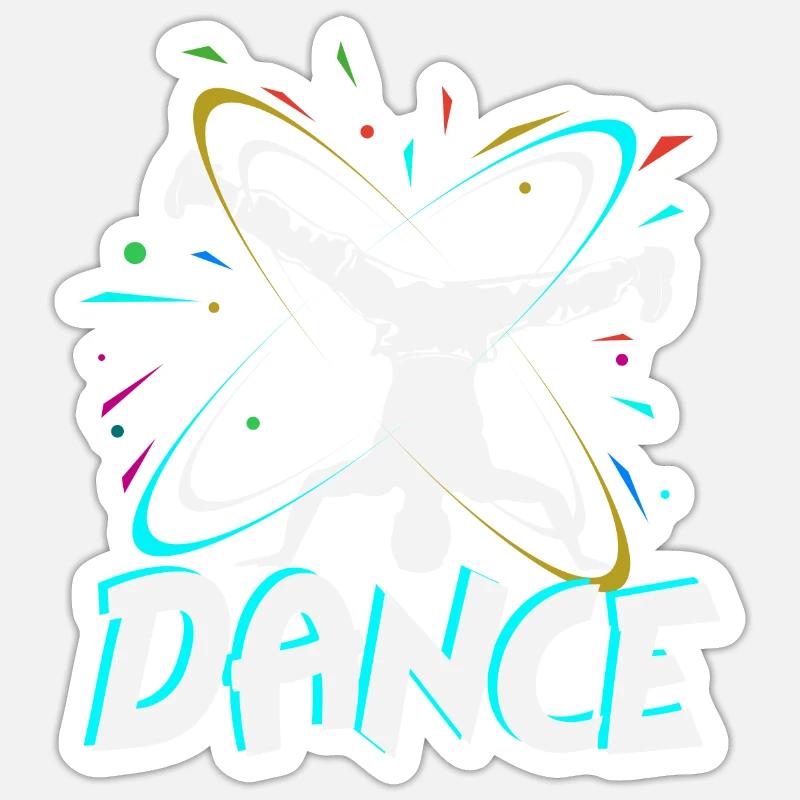 Breakdance - Sticker Größe S (10 x 10 cm) - Mattweiß