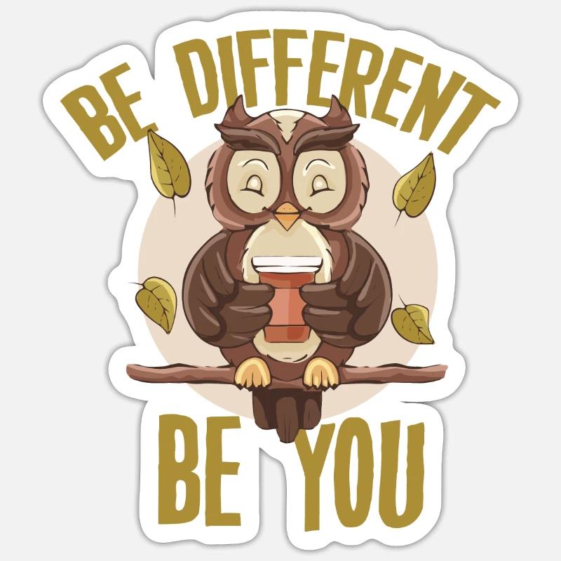 Be Different Be YOU - Sticker Größe S (10 x 10 cm) - Mattweiß
