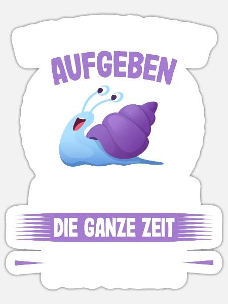 Nicht aufgeben nur die ganze Zeit Fluchen - Läufer - Sticker Größe S (10 x 10 cm) - Mattweiß