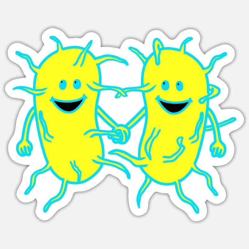 Bacteria, germs, viruses, disease, plague, flu Sticker size S (10 x 10 cm)