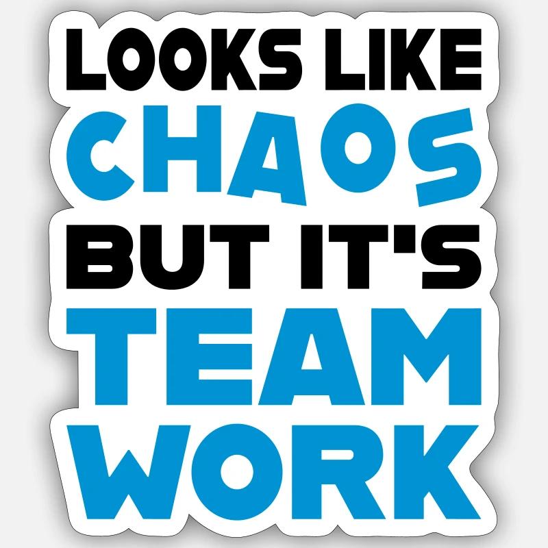 Teamwork - Sticker size S (10 x 10 cm) - white matte