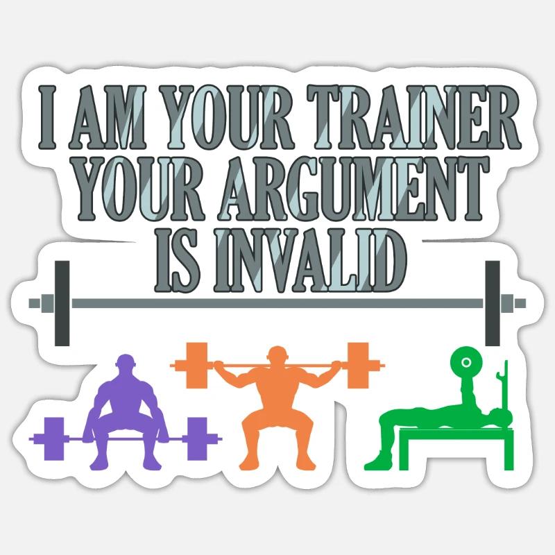 Fitness personal trainer workout trainer training - Sticker size S (10 x 10 cm) - white matte