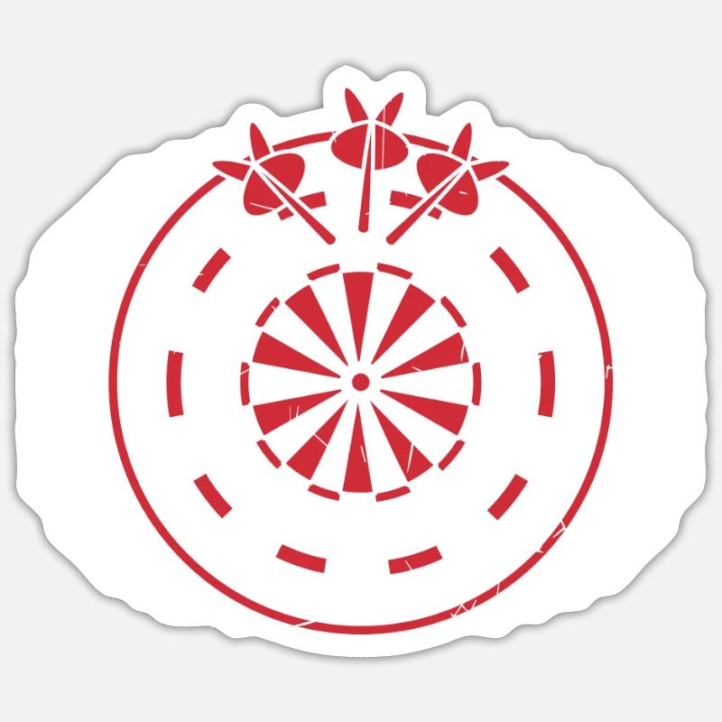 jeu de fléchettes Sticker taille S (10 x 10 cm)