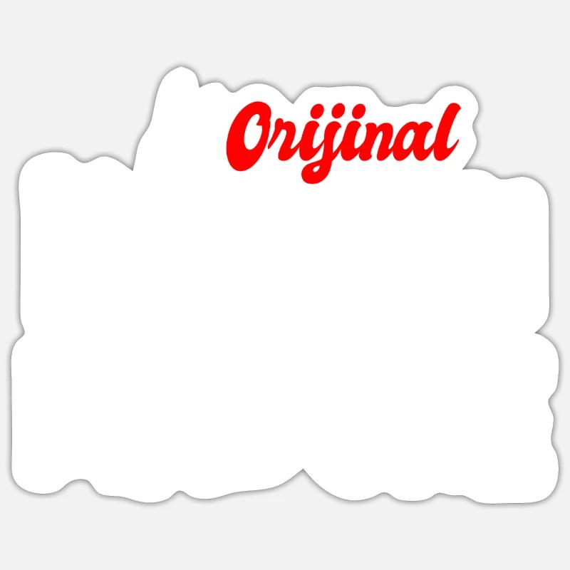 Orijinal Kölsch Mädche Köln Kölner Dom - Sticker Größe S (10 x 10 cm) - Mattweiß