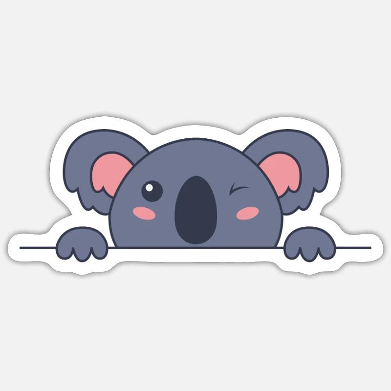 Koala se cache Sticker taille S (10 x 10 cm)