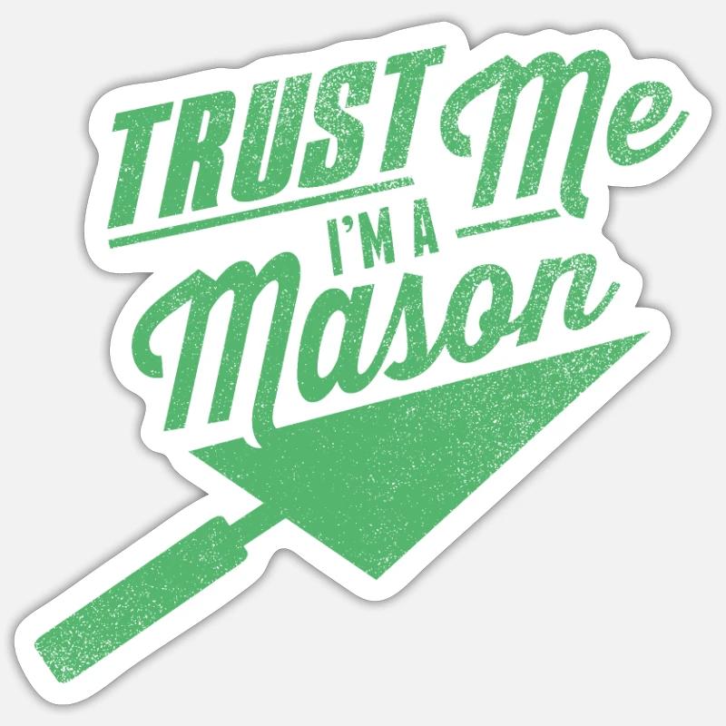 Operation team training bricklayer bricklaying bricklayers Sticker size S (10 x 10 cm)