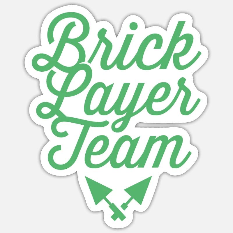 maçon - Sticker taille S (10 x 10 cm) - blanc mat