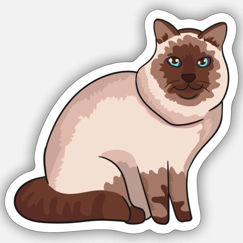cat - Sticker size S (10 x 10 cm) - white matte