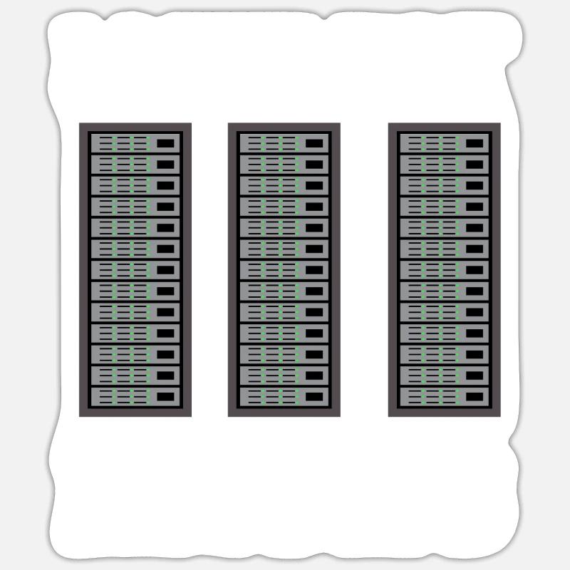 IT Netzwerk Programmierer Computer Informatiker - Sticker Größe S (10 x 10 cm) - Mattweiß