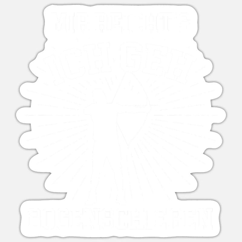 Bogenschießen Langbogen Sticker Größe S (10 x 10 cm)