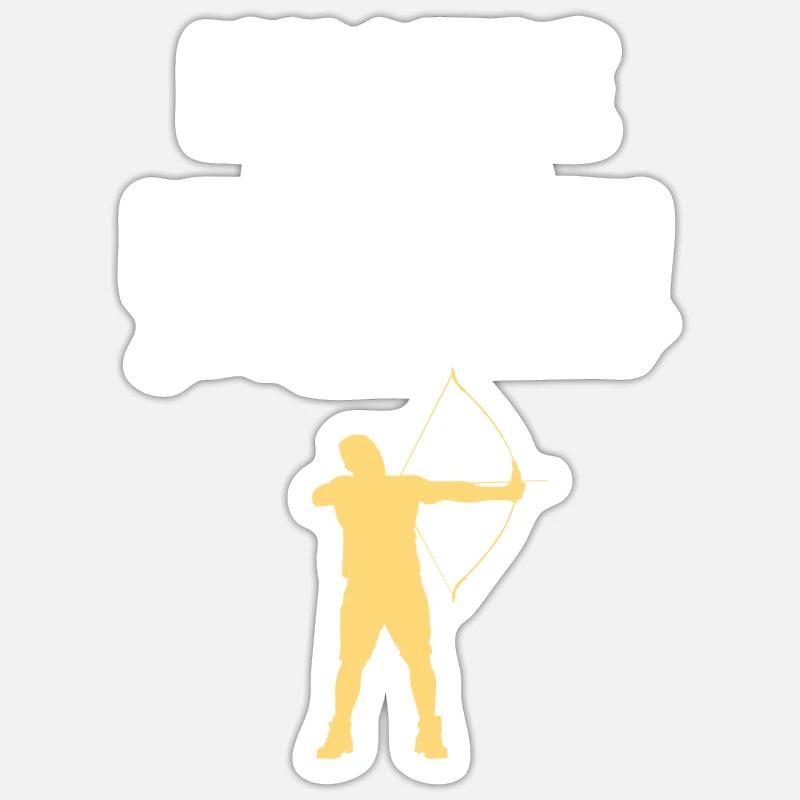 Bogenschütze Langbogen Sticker Größe S (10 x 10 cm)