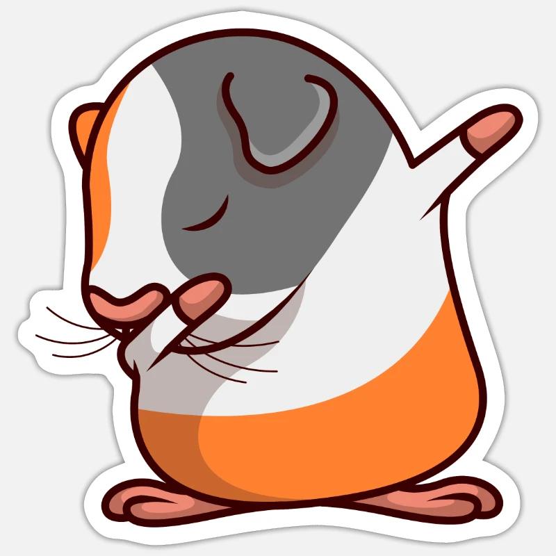 cobayes - Sticker taille S (10 x 10 cm) - blanc mat