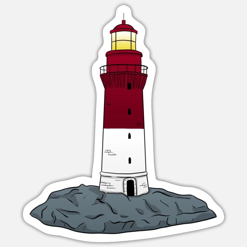 lighthouse - Sticker size S (10 x 10 cm) - white matte
