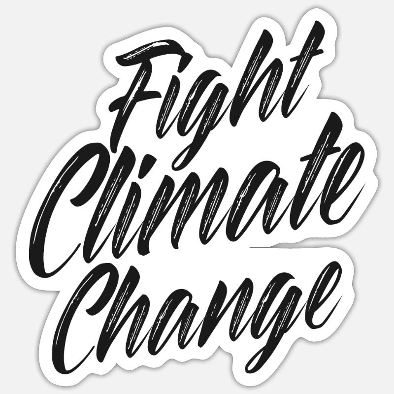 Climate change - Sticker size S (10 x 10 cm) - white matte