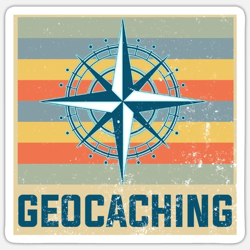 geocaching - Sticker taille S (10 x 10 cm) - blanc mat