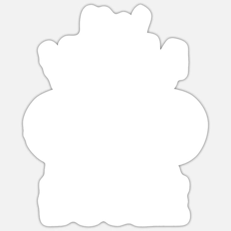 Boule Rente Plan - Sticker Größe S (10 x 10 cm) - Mattweiß