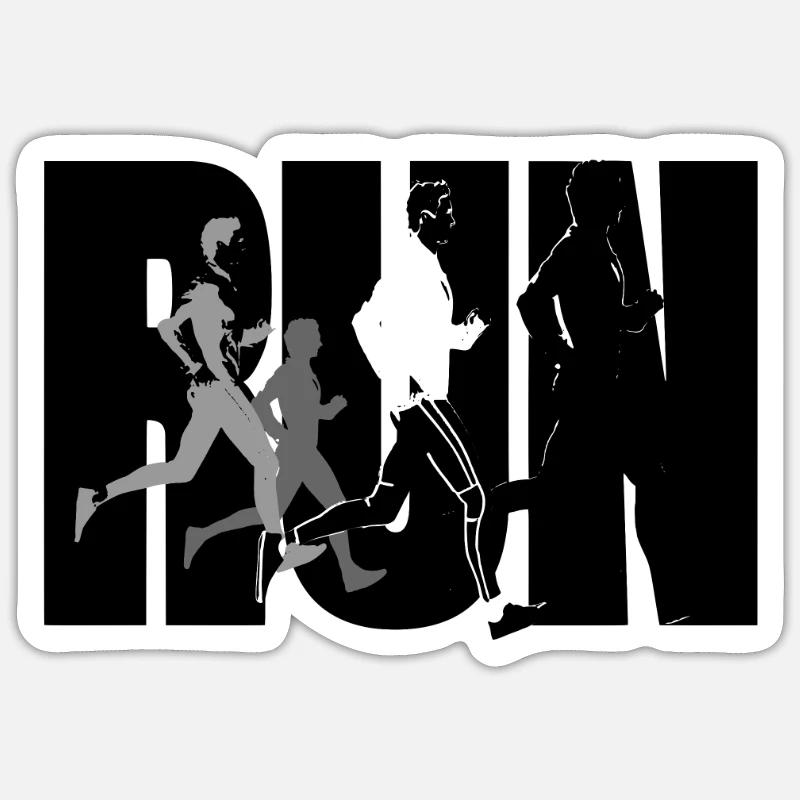Runner Stuff - Run Sticker size S (10 x 10 cm)