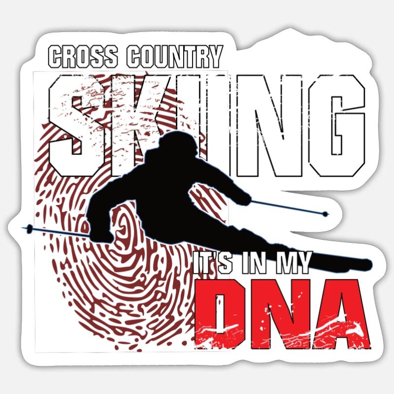 Ski - c'est dans mon ADN Sticker taille S (10 x 10 cm)