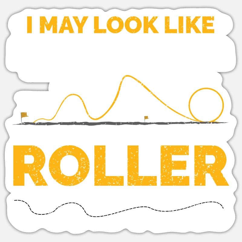 Roller coaster enthusiast - Sticker size S (10 x 10 cm) - white matte
