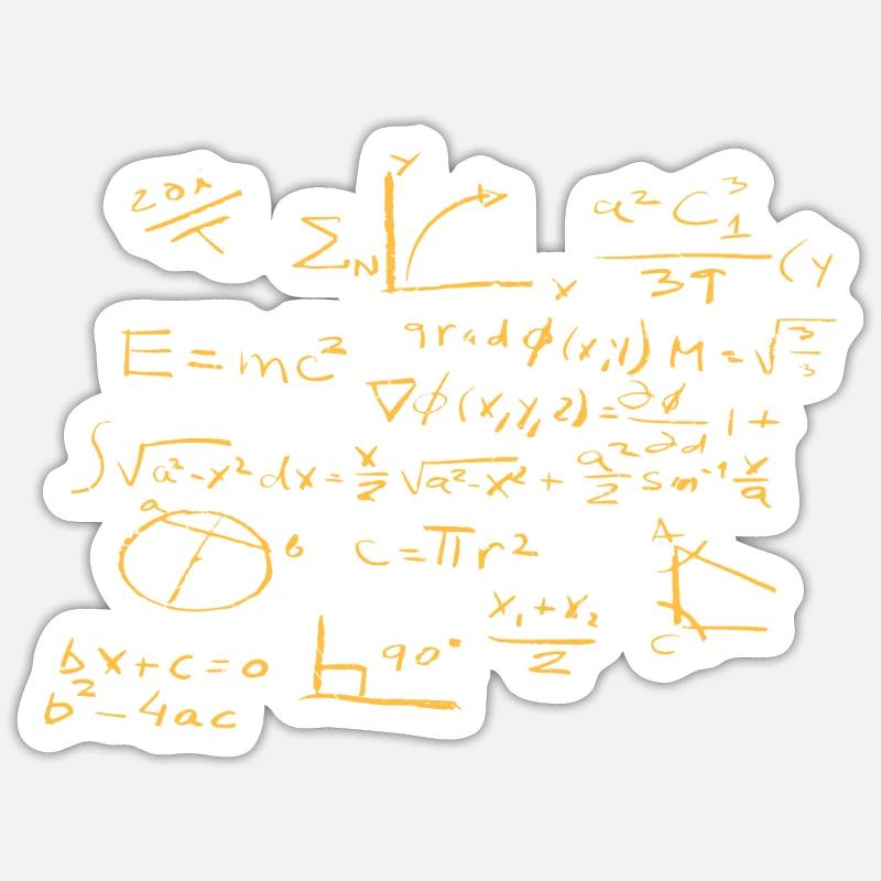 mathématicien Sticker taille S (10 x 10 cm)