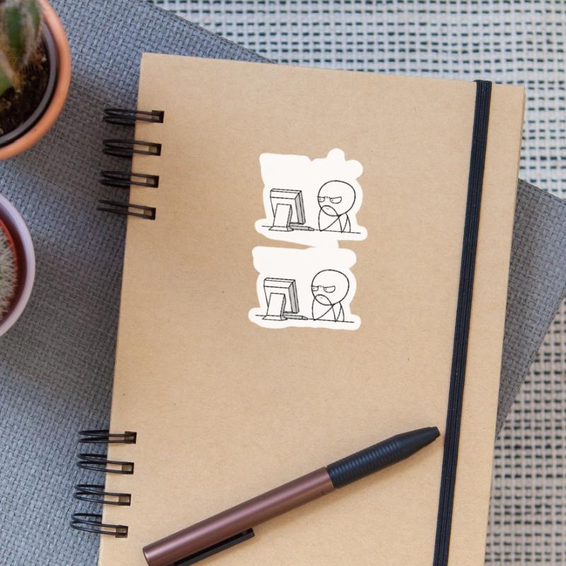 Der Code funktioniert nicht Coding Coder Geschenk Sticker Größe S (10 x 10 cm)