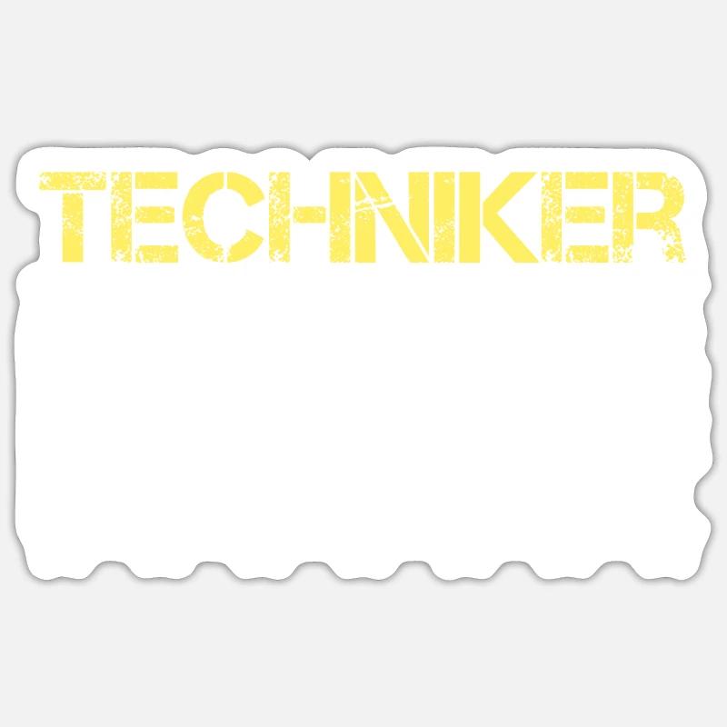 Techniker Technik Handwerker Handwerk Geschenkidee Sticker Größe S (10 x 10 cm)