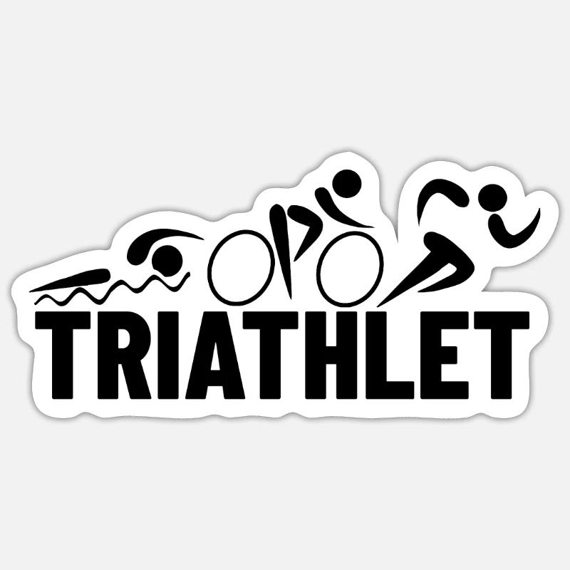 triathlet - Sticker Größe S (10 x 10 cm) - Mattweiß