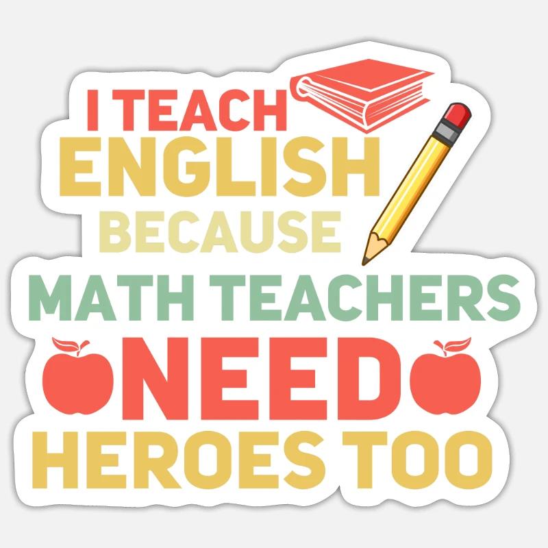 Professeur d'anglais Professeur d'anglais - Sticker taille S (10 x 10 cm) - blanc mat