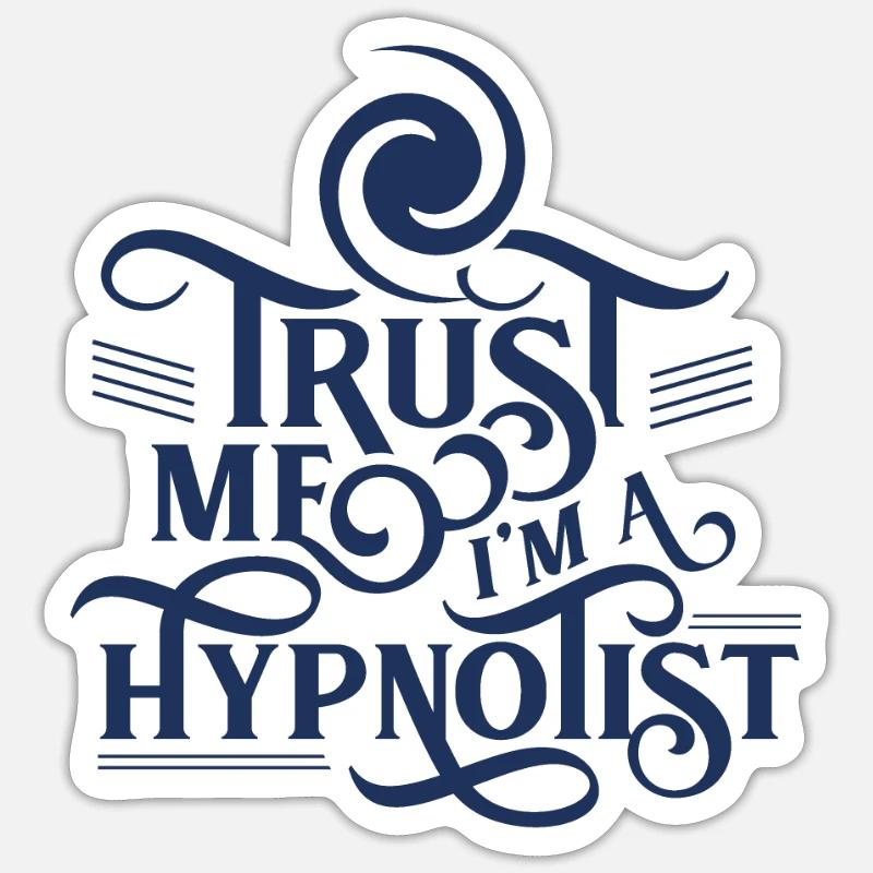 Team Hypnotist Hypnotic Hypnotize Hypnosis - Sticker size S (10 x 10 cm) - white matte