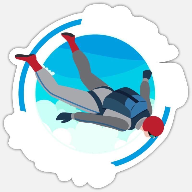 Né à Skydive Sticker taille S (10 x 10 cm)