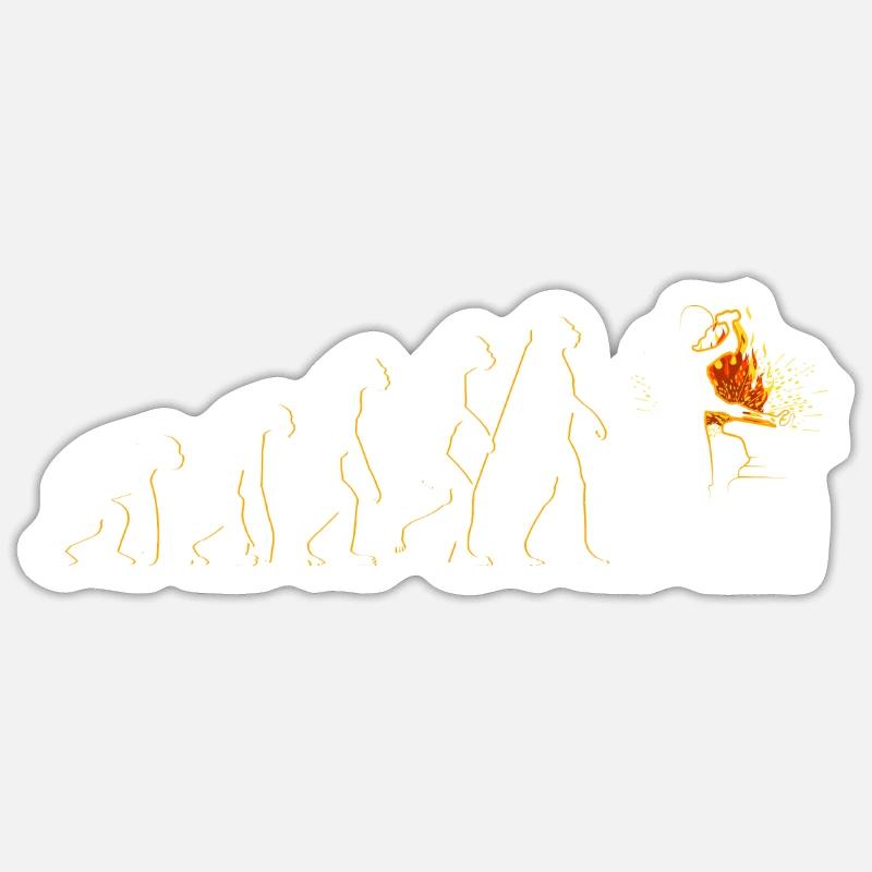 Farrier Evolution blacksmith gift Sticker size S (10 x 10 cm)