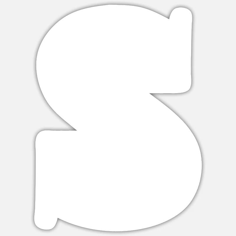 S Letter - Sticker Größe S (10 x 10 cm) - Mattweiß