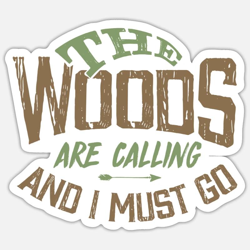 forêt - Sticker taille S (10 x 10 cm) - blanc mat
