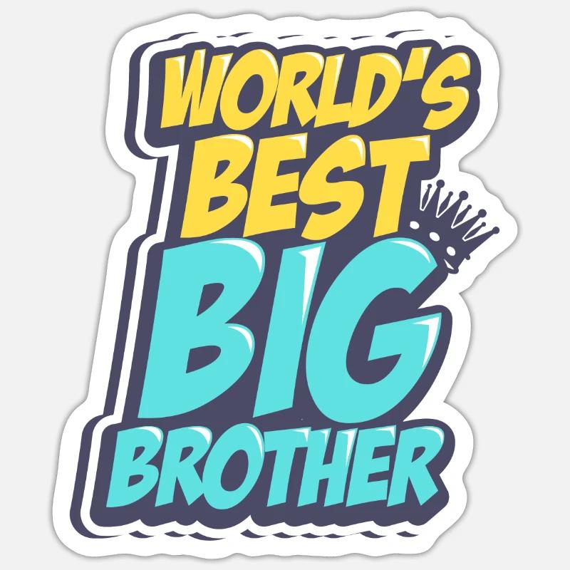 Bester Großer Bruder Sticker Größe S (10 x 10 cm)
