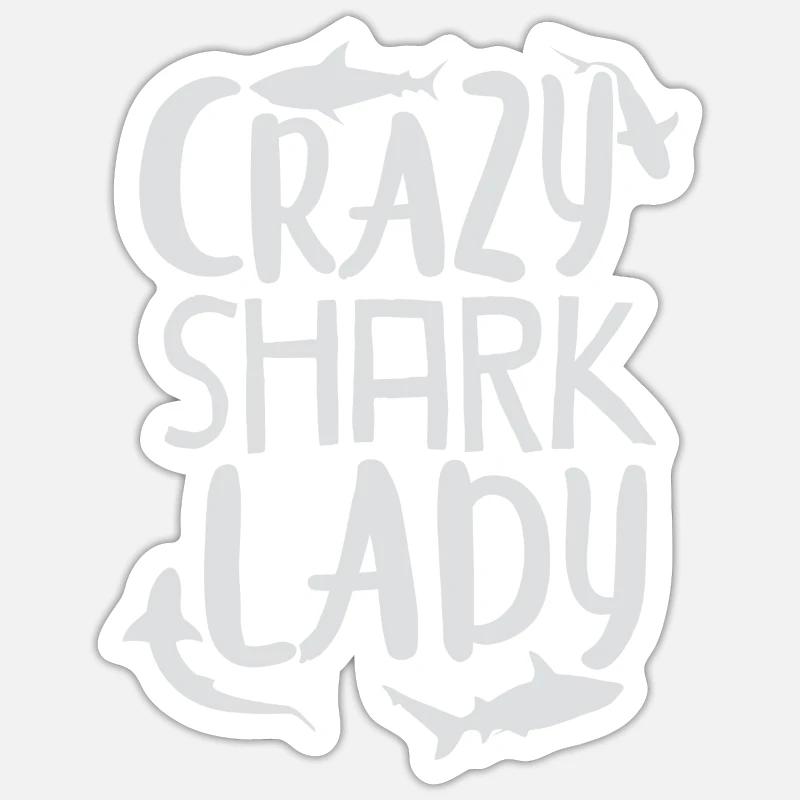 shark - Sticker size S (10 x 10 cm) - white matte