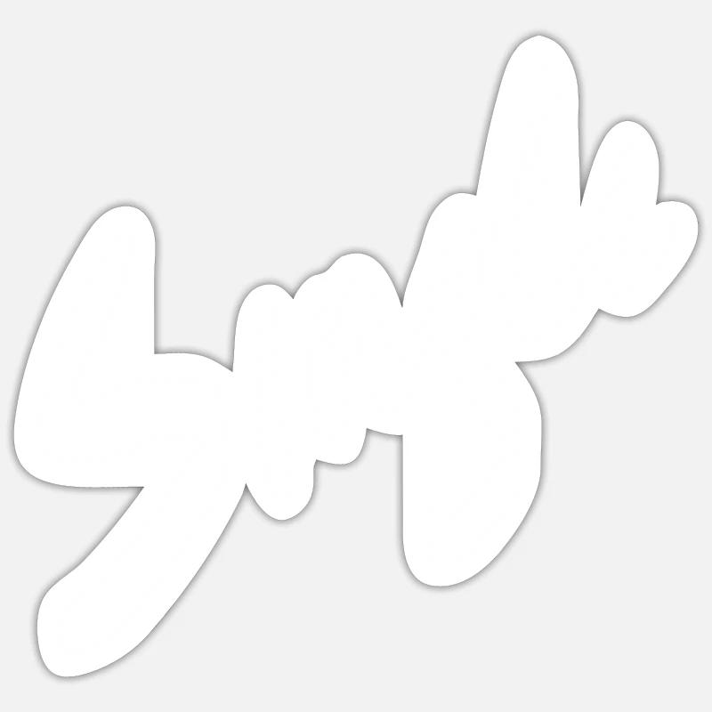 single - Sticker size S (10 x 10 cm) - white matte