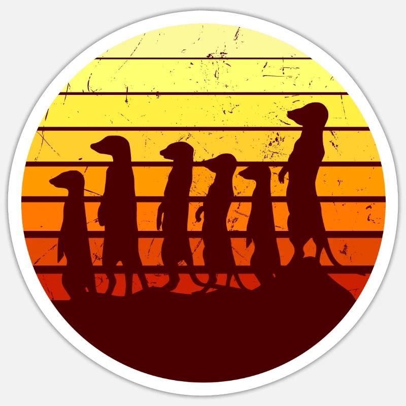 Erdmännchen Sticker Größe S (10 x 10 cm)