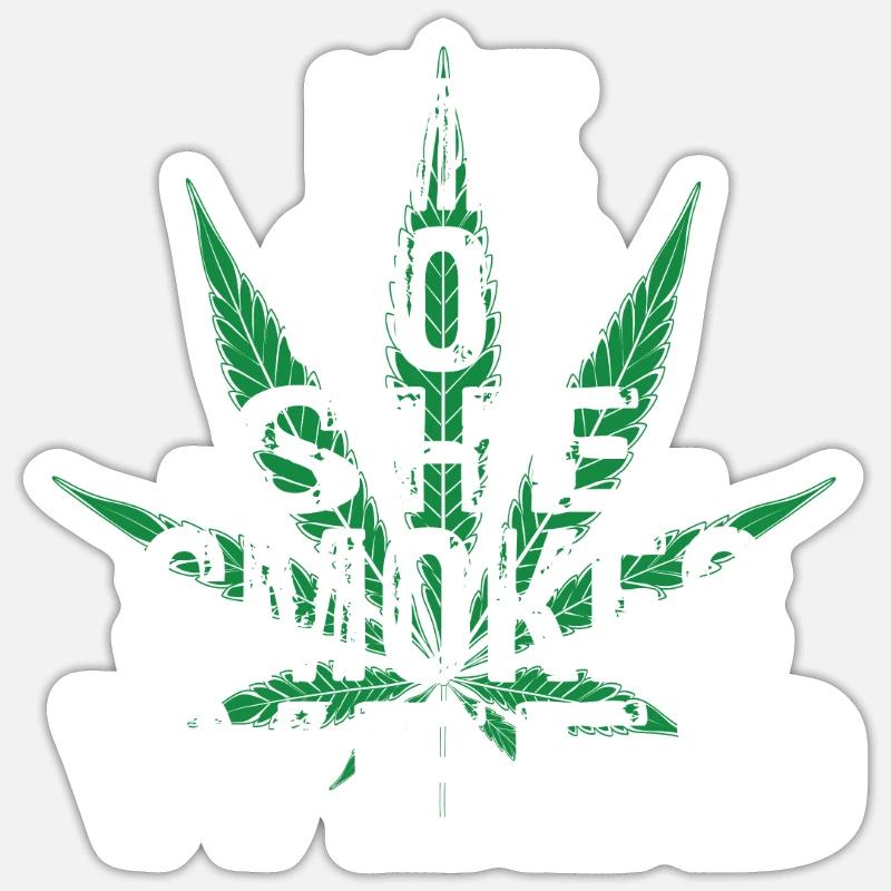 Kiffen - Sticker Größe S (10 x 10 cm) - Mattweiß
