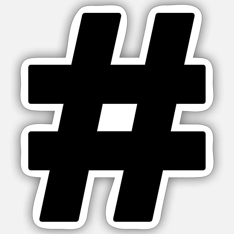 hashtag Sticker taille S (10 x 10 cm)