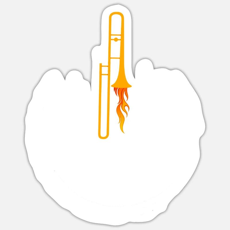 Trombone Moonlight Sticker size S (10 x 10 cm)