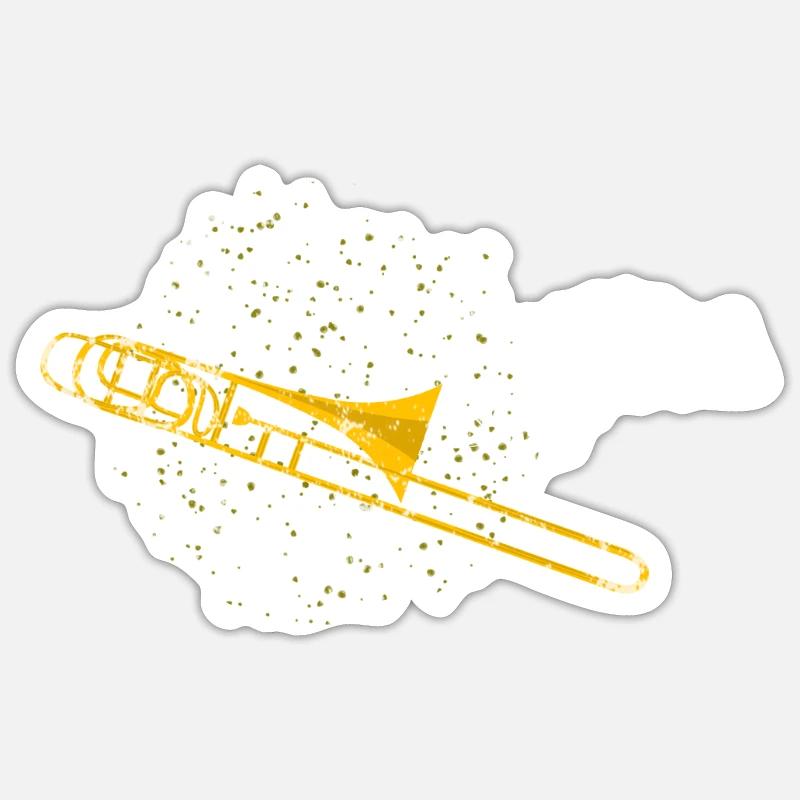 Trombone Orchestra - Sticker size S (10 x 10 cm) - white matte