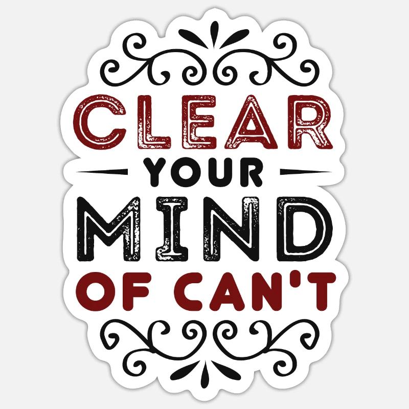 État d' - Sticker taille S (10 x 10 cm) - blanc mat