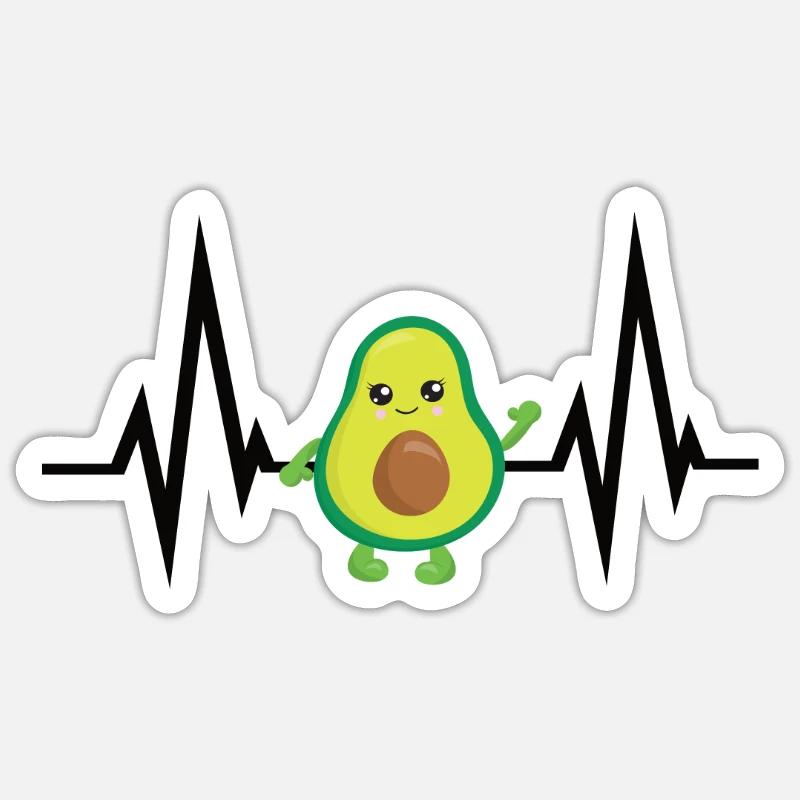 Avocado - Sticker taille S (10 x 10 cm) - blanc mat
